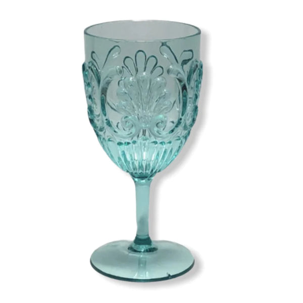 Acrylic Scalloped Wine Glass