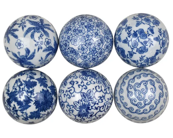 Blue/White Ceramic Deco Ball