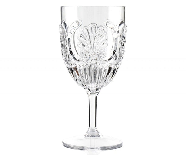 Acrylic Scalloped Wine Glass