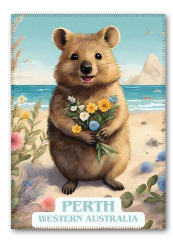 Tea Towel Microfibre Quokka