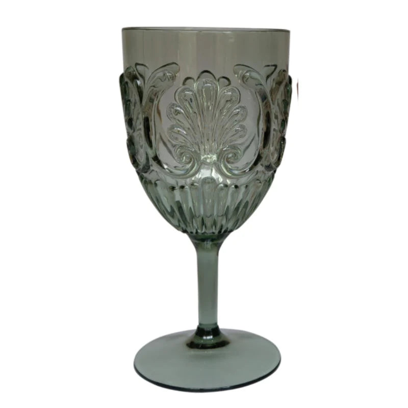 Acrylic Scalloped Wine Glass